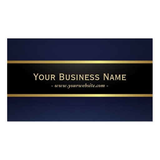 Professional Deep Midnight Blue Business Card (front side)