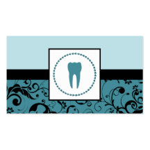 professional dentistry : damask tooth business cards