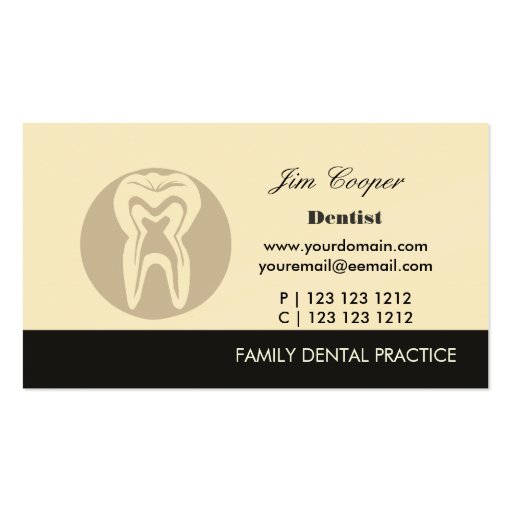 Professional Design with Tooth Business Card Template