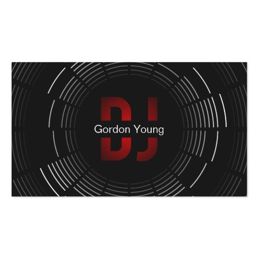 Professional DJ Business Card (front side)