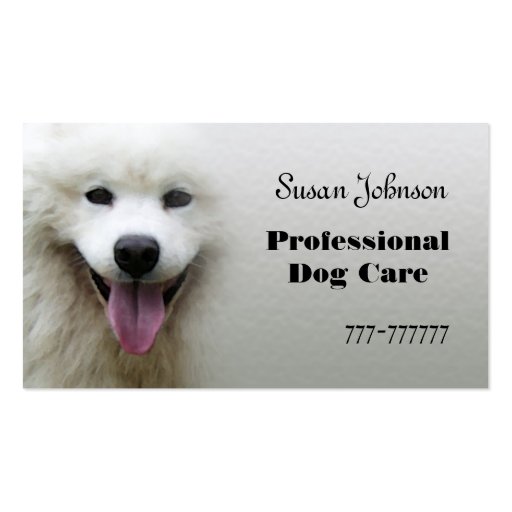 Professional Dog Care Business Card (front side)