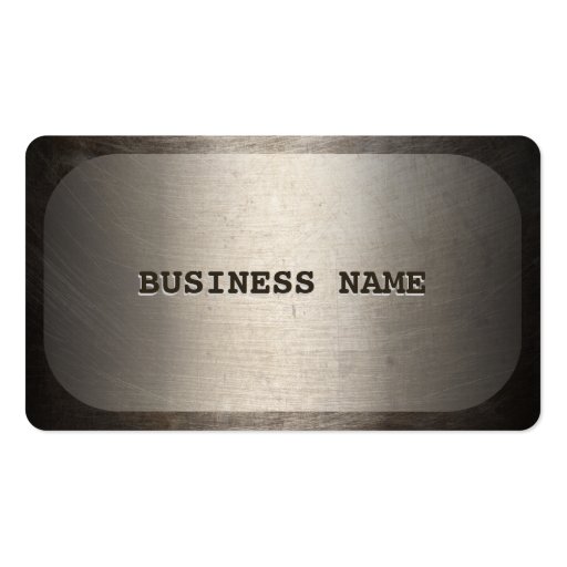 Professional Dog Tag Faux Metal Business Card (front side)