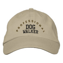 Professional Dog Walker Hat Embroidered Baseball Cap