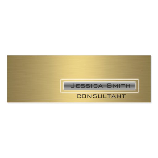 Professional elegant contemporary plain golden business cards (front side)