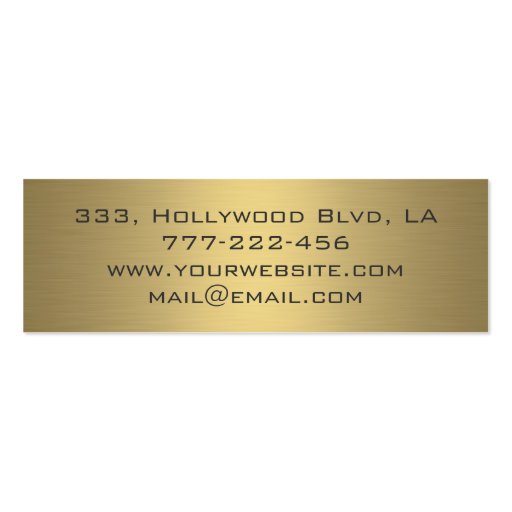 Professional elegant contemporary plain golden business cards (back side)