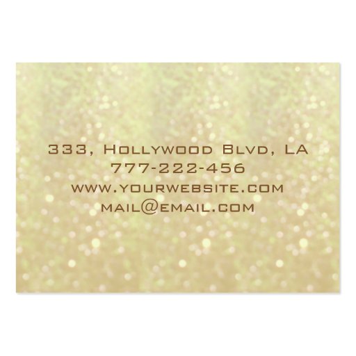 Professional elegant glitter bokeh business card templates (back side)