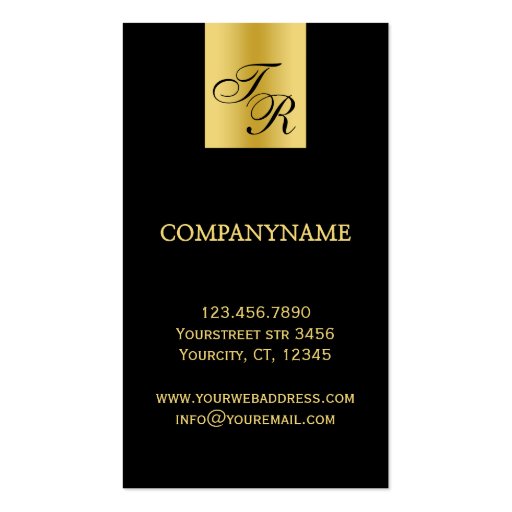 Professional elegant luxury business card design (back side)