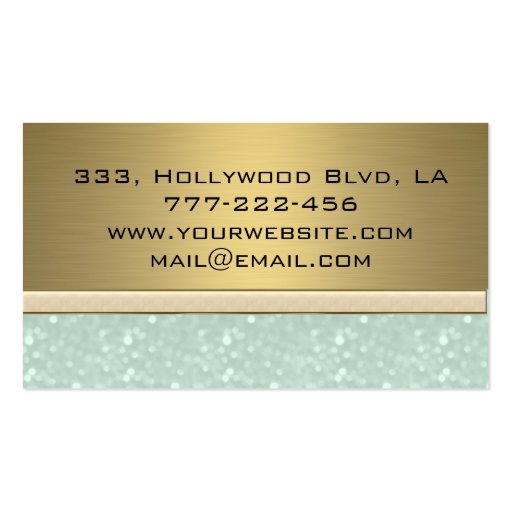 Professional elegant luxury glittery gold stripes business card templates (back side)