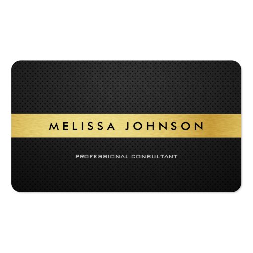 Professional Elegant Modern Black and Gold Business Card Templates (front side)