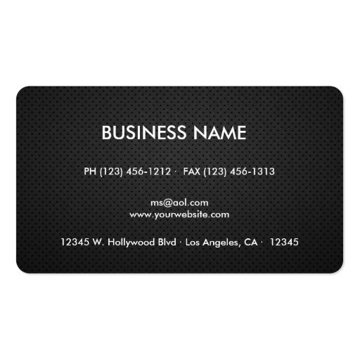 Professional Elegant Modern Black and Gold Business Card Templates (back side)