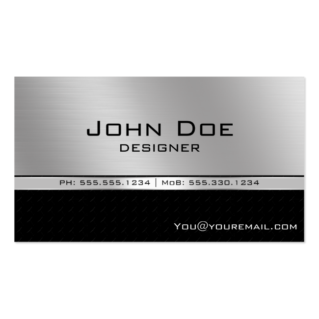 Professional Elegant Modern Black and Silver Business Card