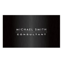 Professional Elegant Modern Black  Brushed Metal Business Card Template