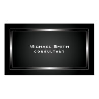 Professional Elegant Modern Black Plain Simple Business Card Template