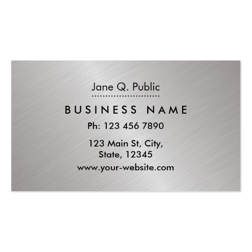Professional Elegant Modern Black Plain Simple Business Card (back side)