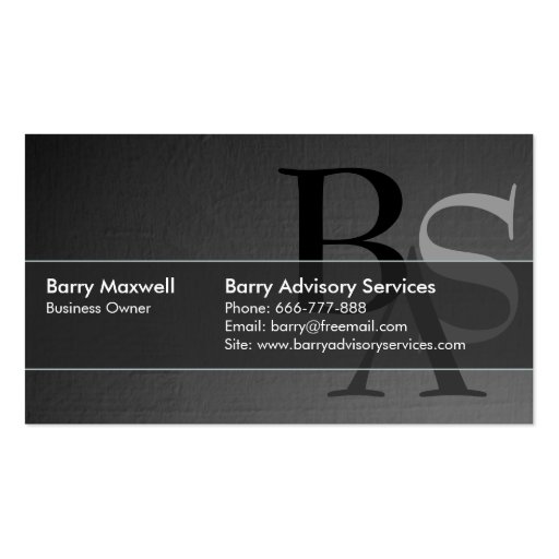 Professional Elegant Modern Black Simple Business Card Templates (front side)