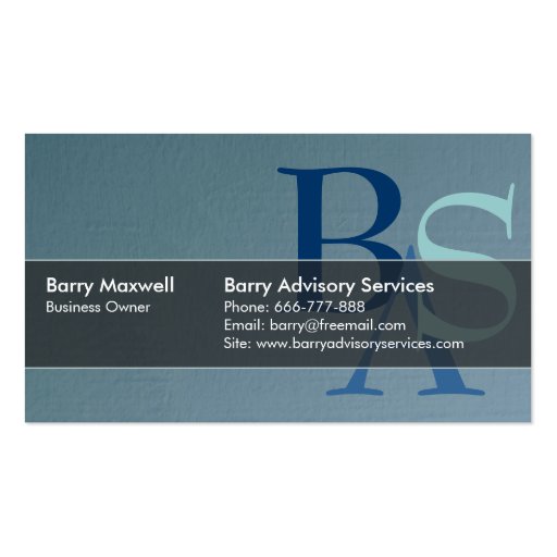 Professional Elegant Modern Blue Simple Business Card Template (front side)