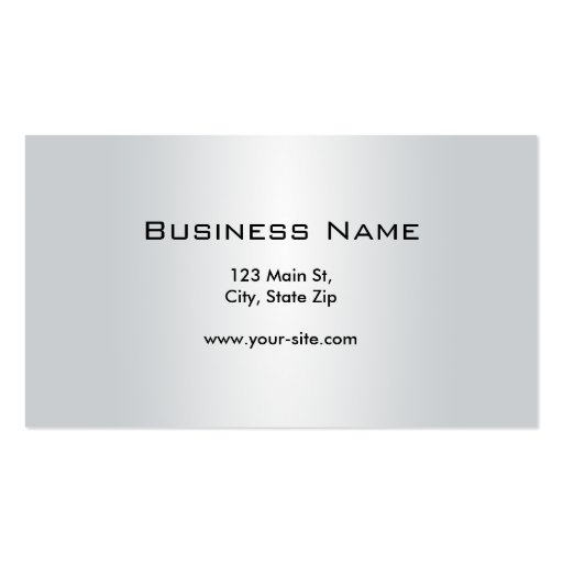 Professional Elegant Modern Computer Repair Silver Business Card Template (back side)