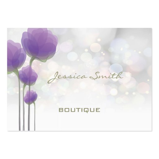 Professional elegant modern luxury bokeh floral business card template