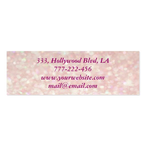 Professional elegant modern luxury glitter bokeh business card templates (back side)