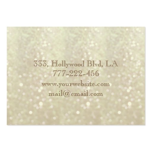 Professional elegant modern luxury glitter bokeh business cards (back side)