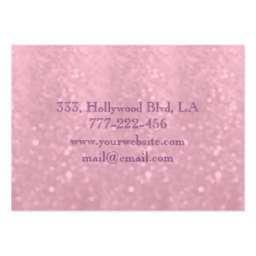 Professional elegant modern luxury glitter bokeh business cards (back side)