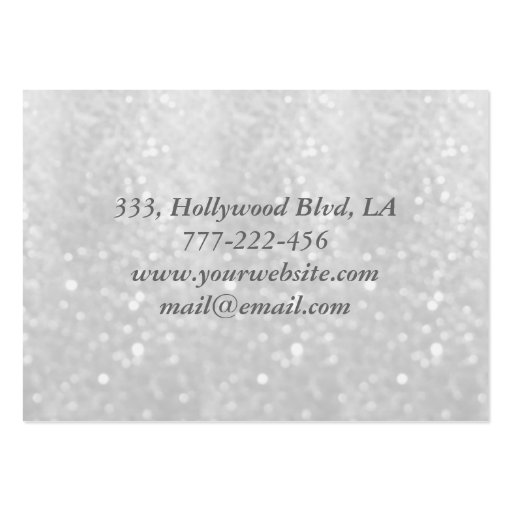 Professional elegant modern luxury glittery business card (back side)