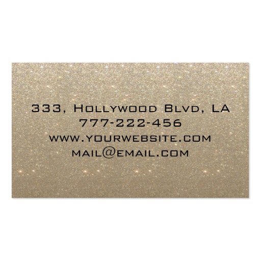 Professional elegant modern luxury glittery business card template (back side)