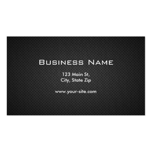 Professional Elegant Modern Plain Black Silver Business Card Templates (back side)