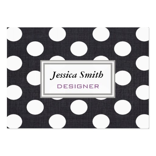 Professional elegant modern polka dots business cards (front side)