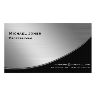 Professional Elegant Modern Silver Black Business Card