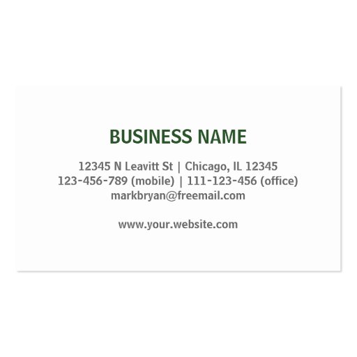 Professional Elegant Modern White Simple Business Card Templates (back side)