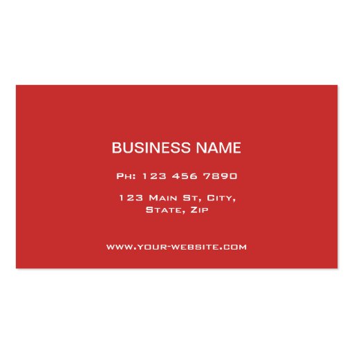 Professional Elegant Monogram Makeup Artist Red Business Card Template (back side)