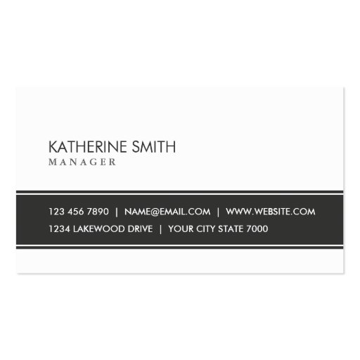 Professional Elegant Plain Simple Black and White Business Card Templates (front side)