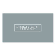 Professional Elegant Plain Simple Gray Groupon Business Card Template