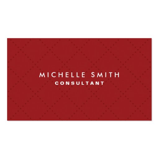 Professional Elegant Red Plain Makeup Artist Business Card Template (front side)