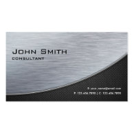 Professional Elegant Silver Modern Metal Black Business Card Templates