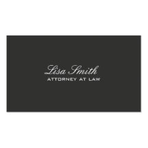 Professional Elegant Simple Plain Attorney Black Business Card Template