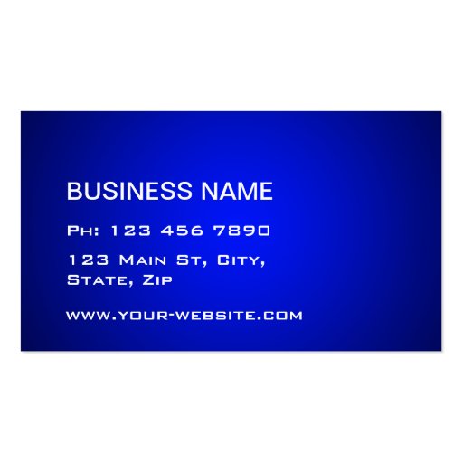 Professional Elegant Simple Plain Blue Gradient Business Card Template (back side)