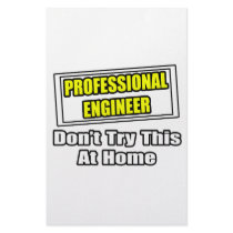 Professional Engineer...Don't Try This At Home stationery by engineershirts Professional Engineer...Don't Try This At Home stationery