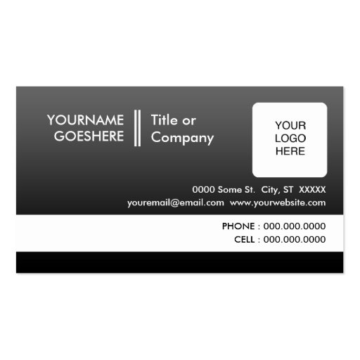professional fade : (2-sided) : business card template (front side)