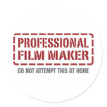 Professional Film Maker Round Stickers