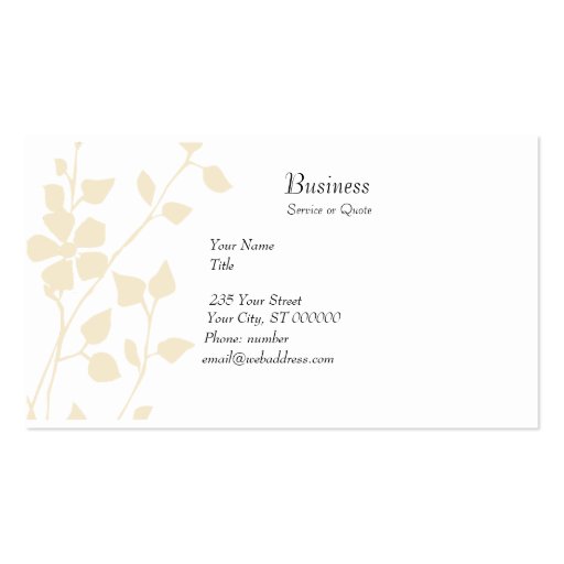 Professional Floral Extravaganza Business Cards (front side)