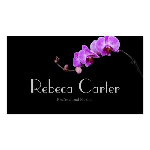 Professional Florist Business Card Orchid (front side)