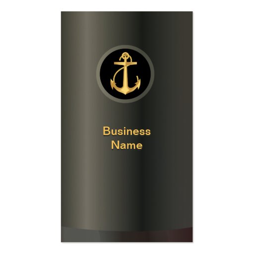 Professional Gold Anchor Business Card