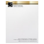 Professional Gold and Black Letterhead