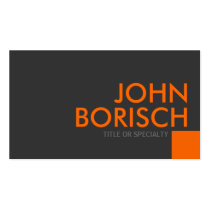 Professional Grey Orange Business Profile Card business cards