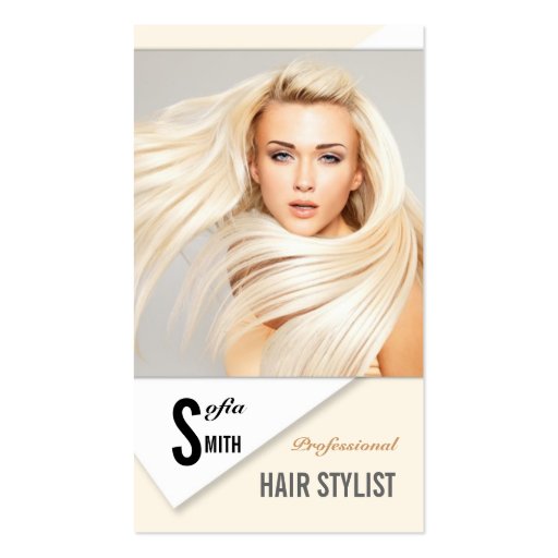 Professional Hair Stylist / Beauty Salon Card Business Cards (front side)