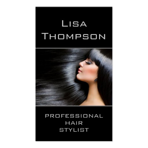 Professional Hair Stylist / Beauty Salon Card Business Card Templates (front side)