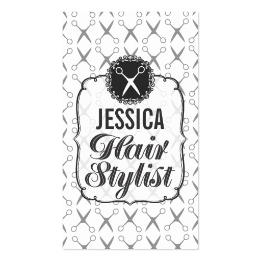 Professional Hair Stylist Silver Business Cards