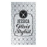 Professional Hair Stylist Silver Business Cards